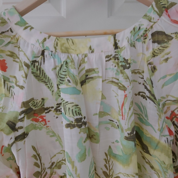 NWT LC Lauren Conrad Banded Neck Peasant Blouse - Size M - Picture 4 of 9